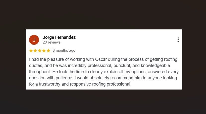 Jorge Fernandez Review Miami Roofing - Miami Roofing Review